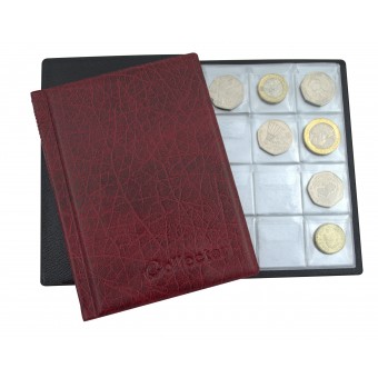 Red Collector Coin Album for 96 coins perfect for 50p and £1 £2 ‎€1 €2